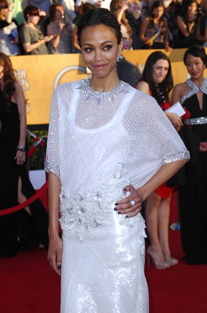 Best of 2012: Zoe Saldana in Givenchy at the SAG Awards|Lainey Gossip ...