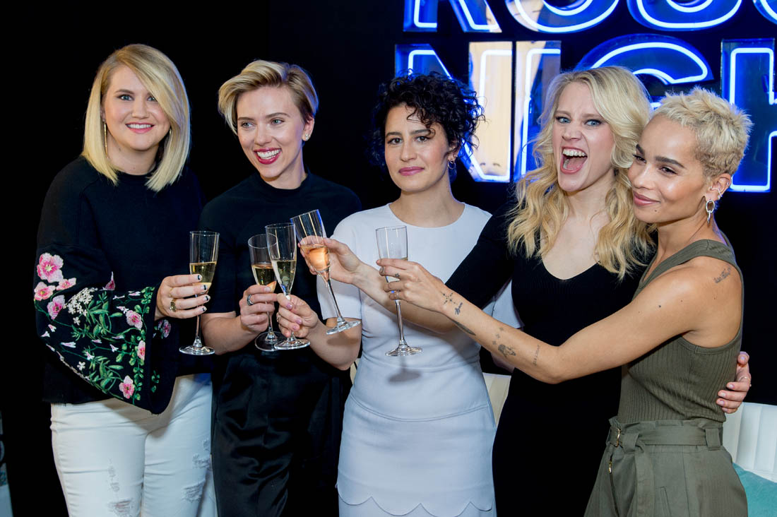 Scarlett Johansson presents at the Tony Awards and promotes Rough Night