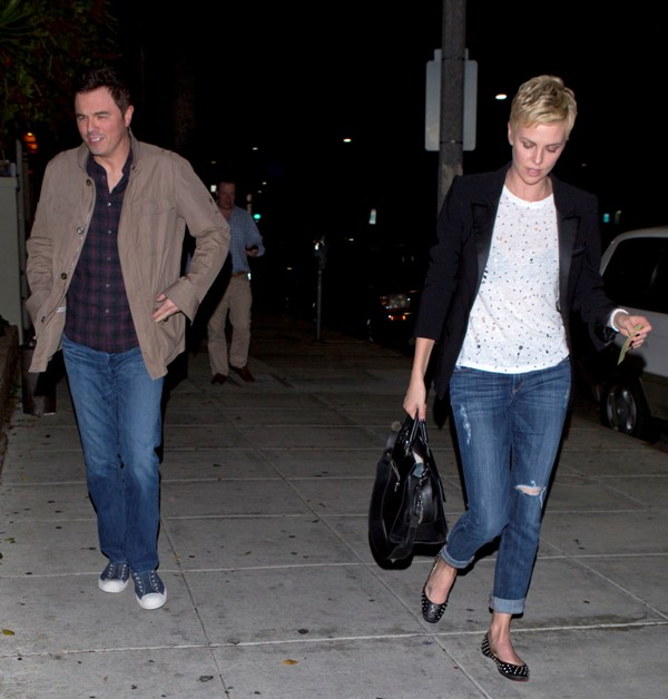 Charlize Theron and Seth MacFarlane out for dinner first photos|Lainey ...