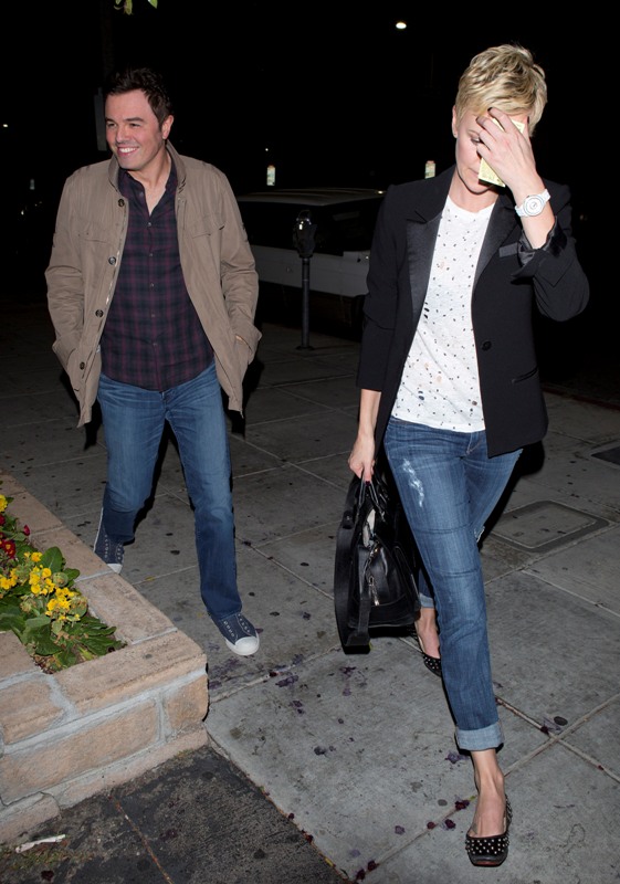 Charlize Theron and Seth MacFarlane out for dinner first photos|Lainey ...