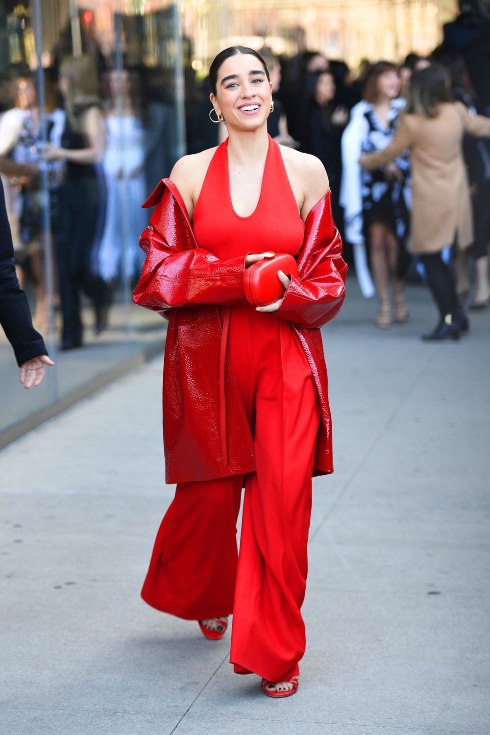 The White Lotus's mesmerising Simona Tabasco and Beatrice Grannó attend the Michael  Kors fashion show in New York