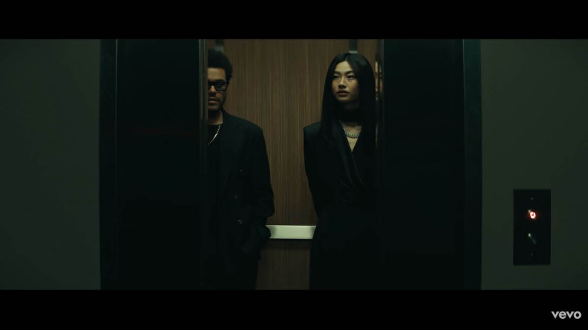 The Weeknd and Hoyeon Jung look great together in Abel's Lost in