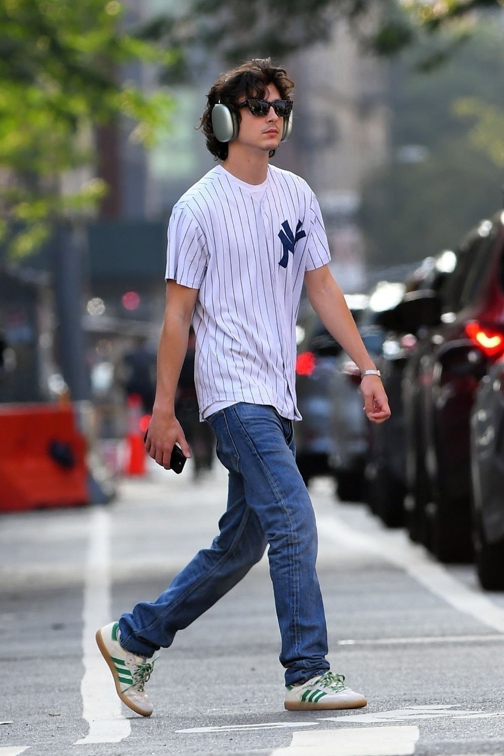 photo of Timothee Chalamet walking in LA with his