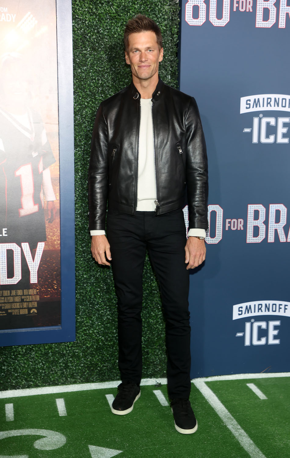 Tom Brady Dons Leather at 80 for Brady Premiere & Announces