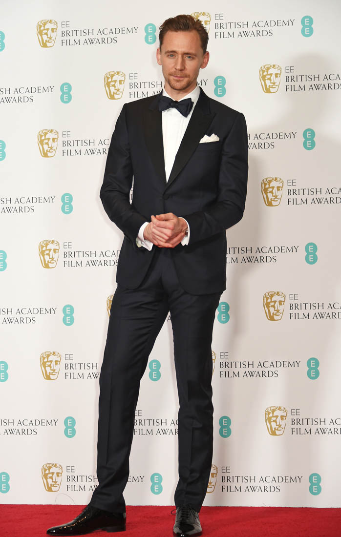 TryHard Tom Hiddleston at the BAFTAs with Noomi Rapace