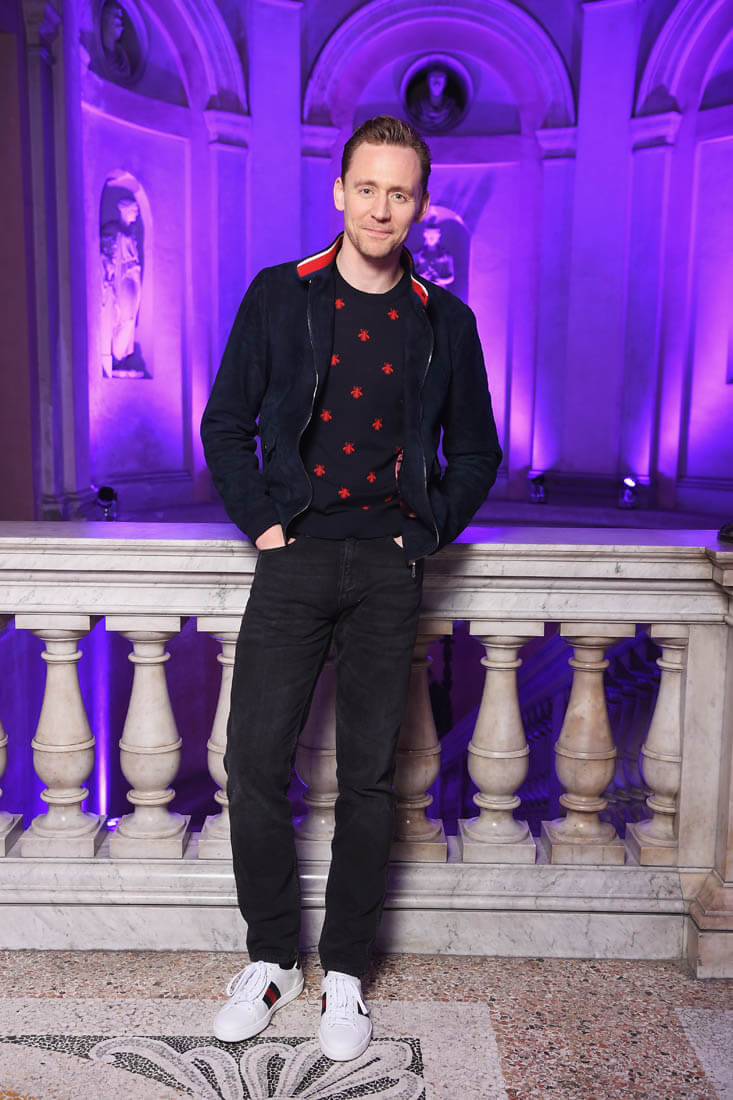 Tom Hiddleston front frow for Gucci show during Fashion 
