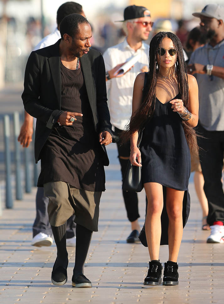 Yasiin Bey (Mos Def) and Zoe Kravitz seen out again in Cannes 5/21
