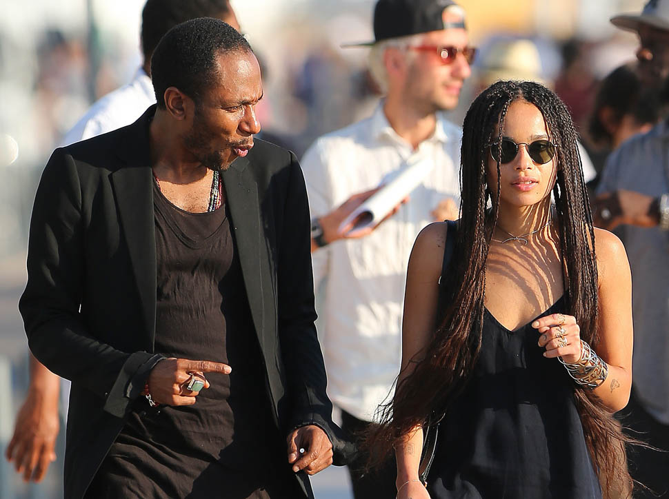 Yasiin Bey (Mos Def) and Zoe Kravitz seen out in Cannes 5/17/15