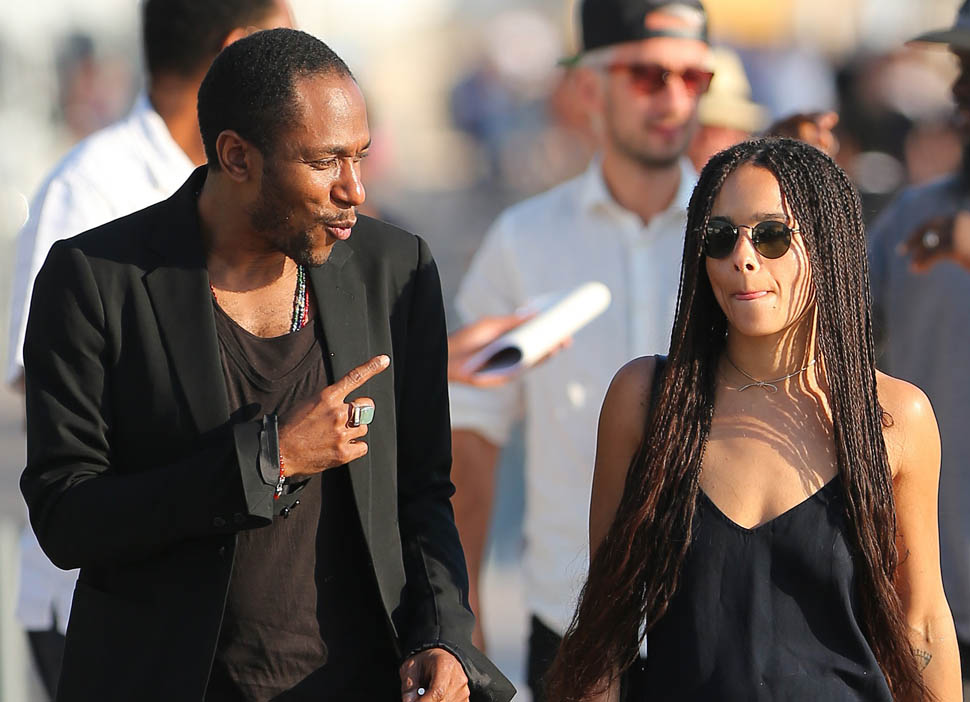 Yasiin Bey (Mos Def) and Zoe Kravitz seen out in Cannes 5/17/15