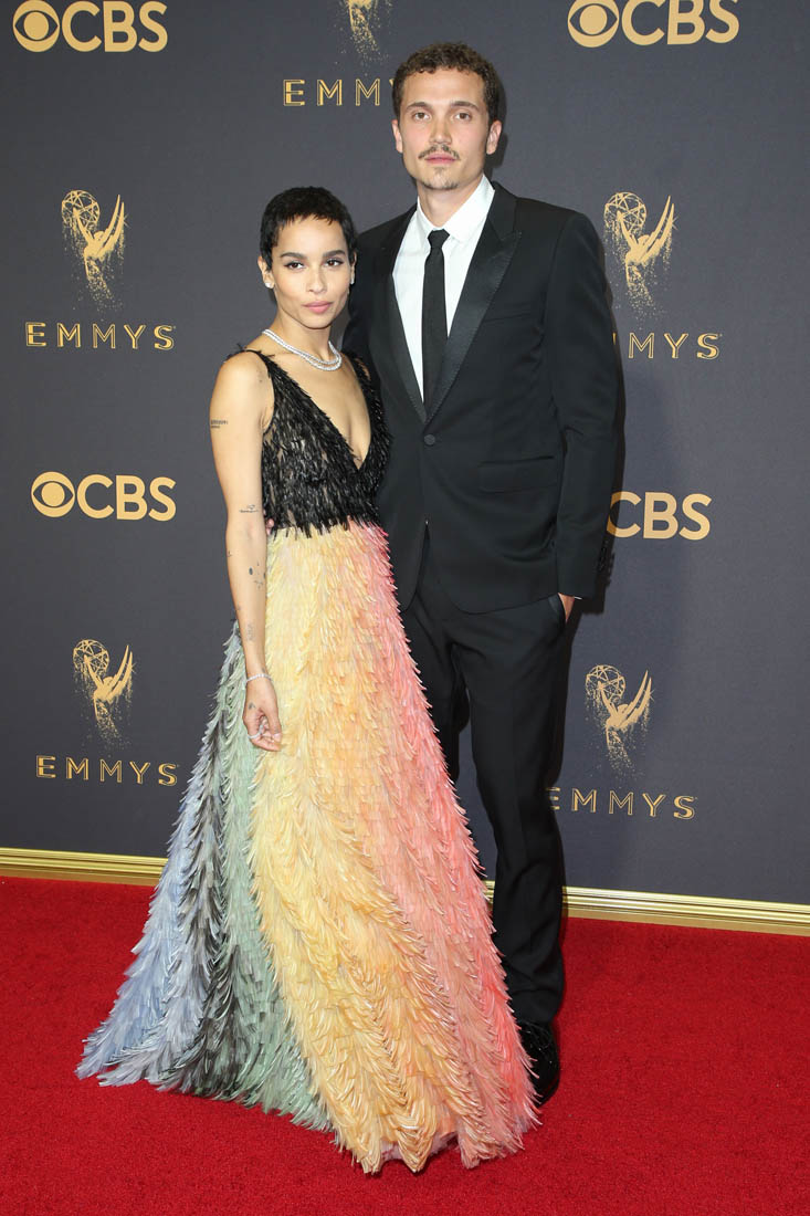 Zoe Kravitz in a Dior Couture dress at 2017 Emmys