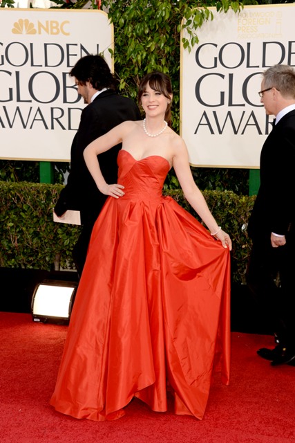 Zooey Deschanel - Golden Globes 2014 Red Carpet: Photo 3029106, 2014  Golden Globes, Zooey Deschanel Photos