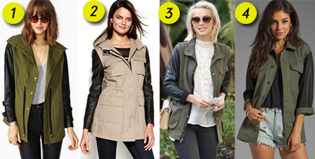 Sasha Finds: Sandy’s green jacket with leather sleeves|Lainey Gossip ...