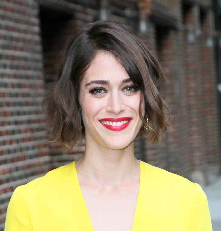 Lizzy Caplan in yellow at The Late Show with Stephen Colbert in New ...