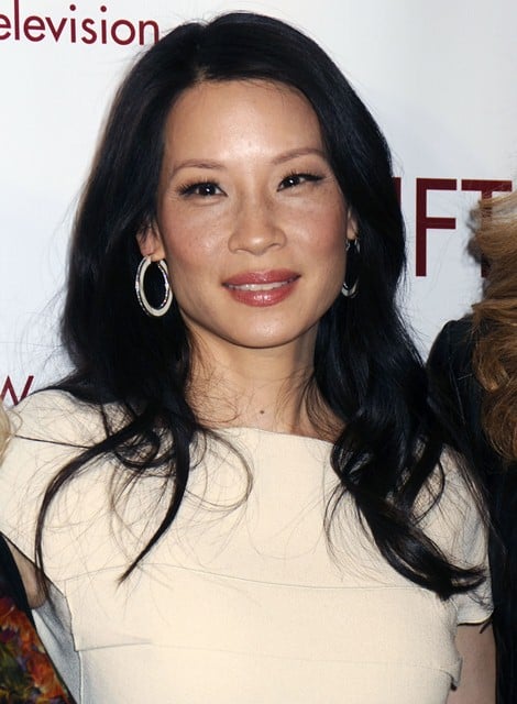 Lucy Liu’s dress, coat, and boots at the 2012 New York Women in Film ...