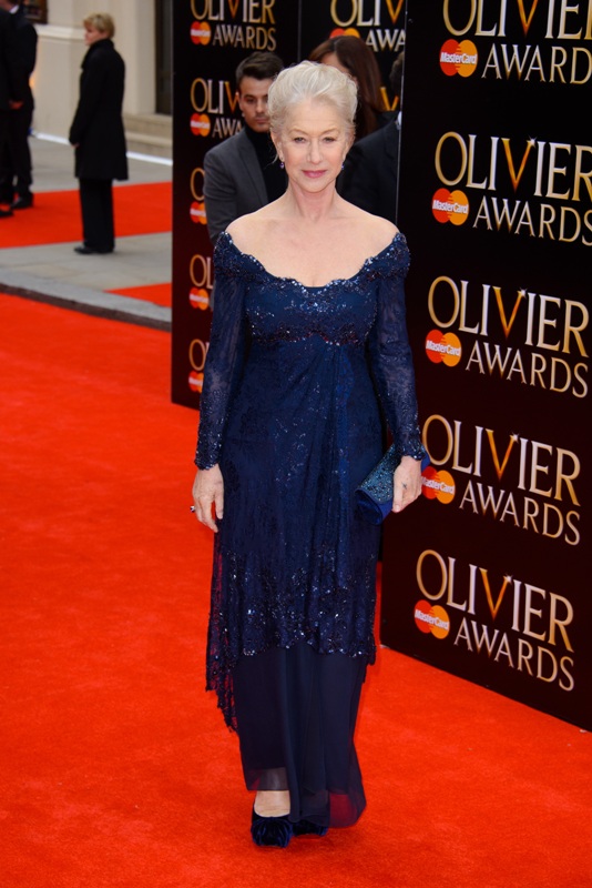 Helen Mirren’s beautiful blue dress at the Olivier Awards|Lainey Gossip