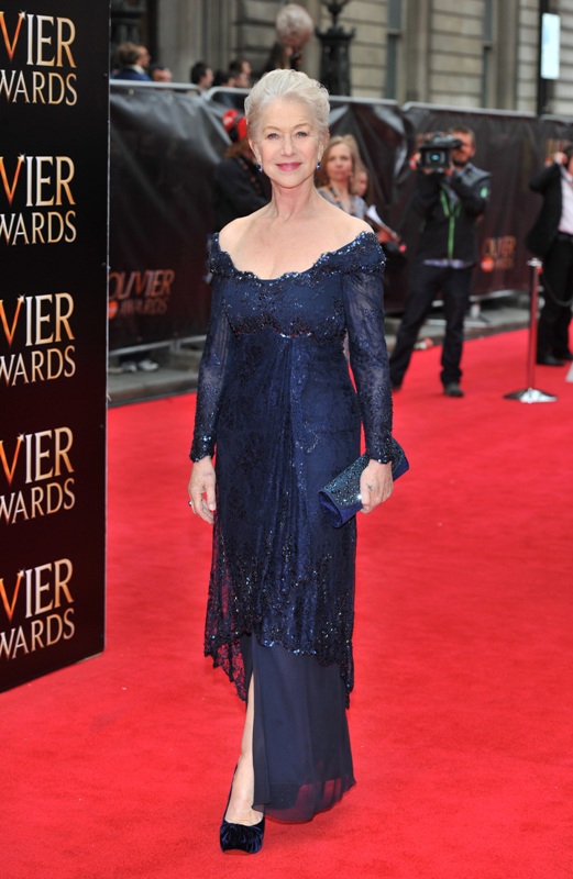 Helen Mirren’s beautiful blue dress at the Olivier Awards|Lainey Gossip ...