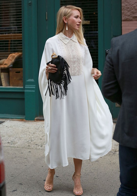 Naomi Watts's white birthday cape|Lainey Gossip Lifestyle