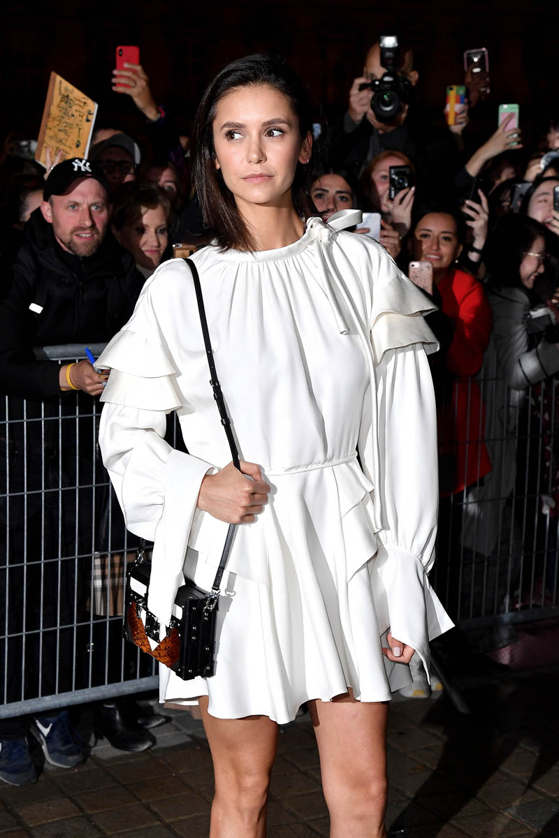 Nina Dobrev Louis Vuitton Show in Paris March 5, 2019 – Star Style